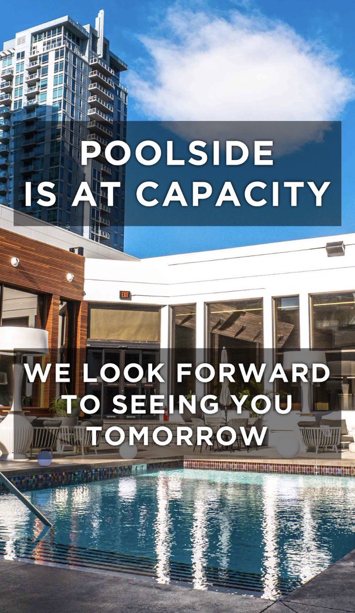 Poolside by Hotel Arts (@poolsideyyc) on Twitter photo <a href="/PoolsideYYC/">Poolside by Hotel Arts</a> is full today and we have a full slate of reservations for in-house guests for Sunday. As a result, we wonāt have any spots available for the general public this weekend. We should have some spots midweek. www.hotelarts/poolside/ #yycpatio <a href="/PoolsideYYC/">Poolside by Hotel Arts</a> is full today and we have a full slate of reservations for in-house guests for Sunday. As a result, we wonāt have any spots available for the general public this weekend. We should have some spots midweek. www.hotelarts/poolside/ #yycpatio