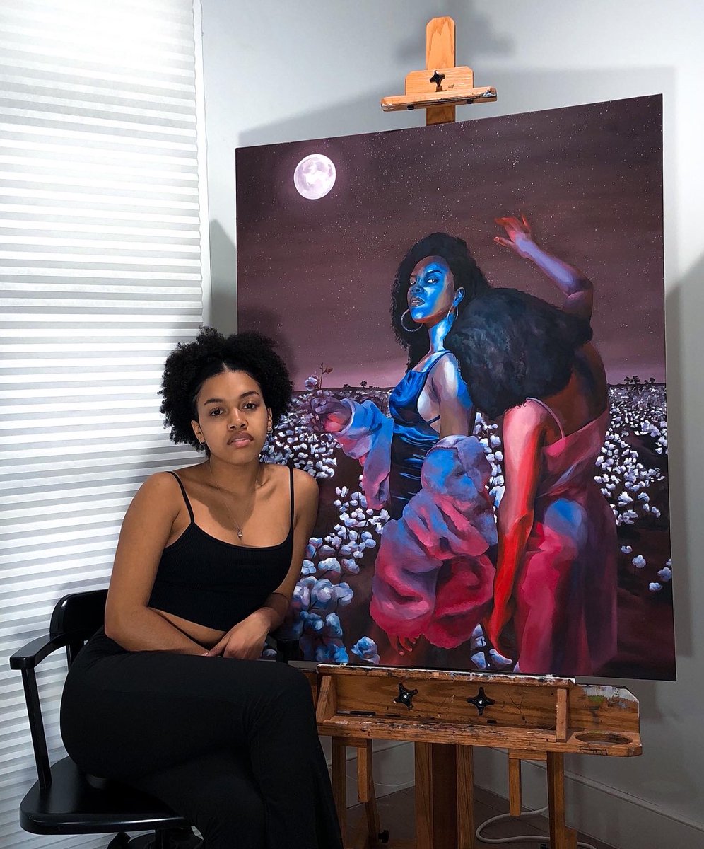 jazzminimani's tweet image. My name is Jazzmin Imani, and my artwork centers women of the African and Latinx diasporas. I want to celebrate our bodies without the betrayal, appropriation, and violence that I and other women have experienced.

Instagram.com/jazzminimani
jazzminimani.com

See below 🤎