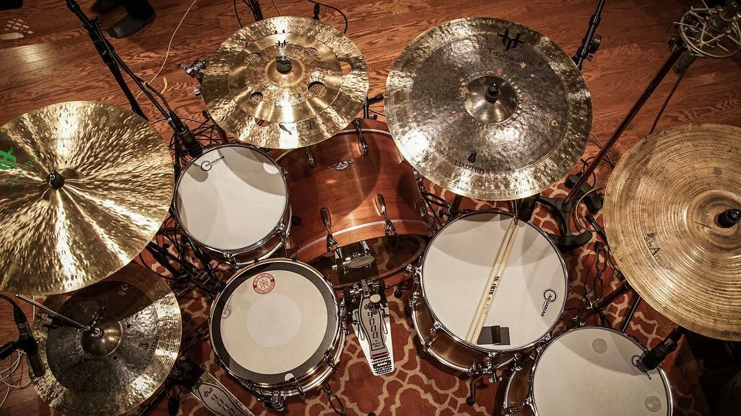 Those cymbals, though. 😍

#Repost @vesseldrumco
・・・
<a href="/joelpiper/">Joel Piper</a> about to lay down some audio gold with his 100% Cherry kit and #anniversary Brass 14x6.5 Snare and @tcymbals_official setup.

#tcymbals #cymbals #cymbaladdict #drummersofinstagram