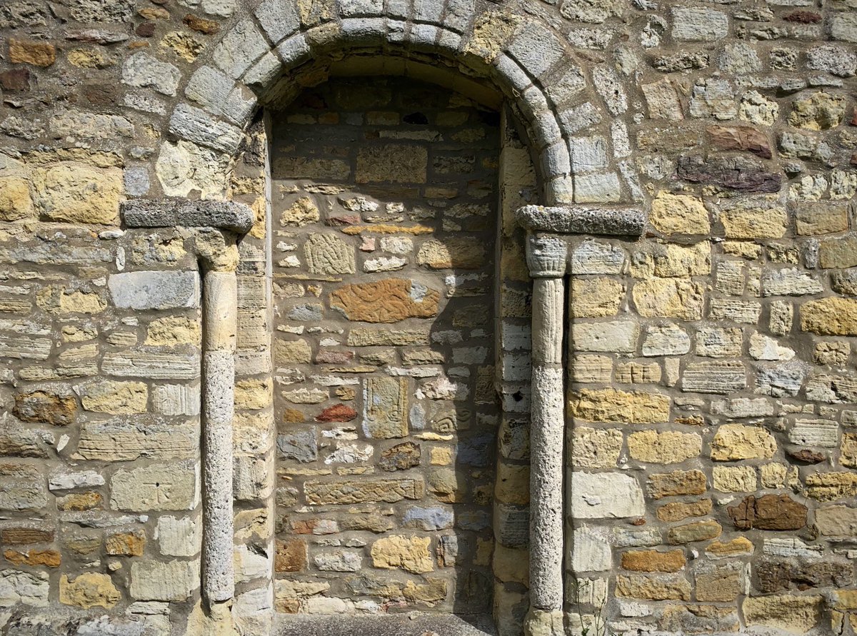It has literally dozens of fragments of pre-Norman crosses and carved stone fragments making up the fabric of the building.