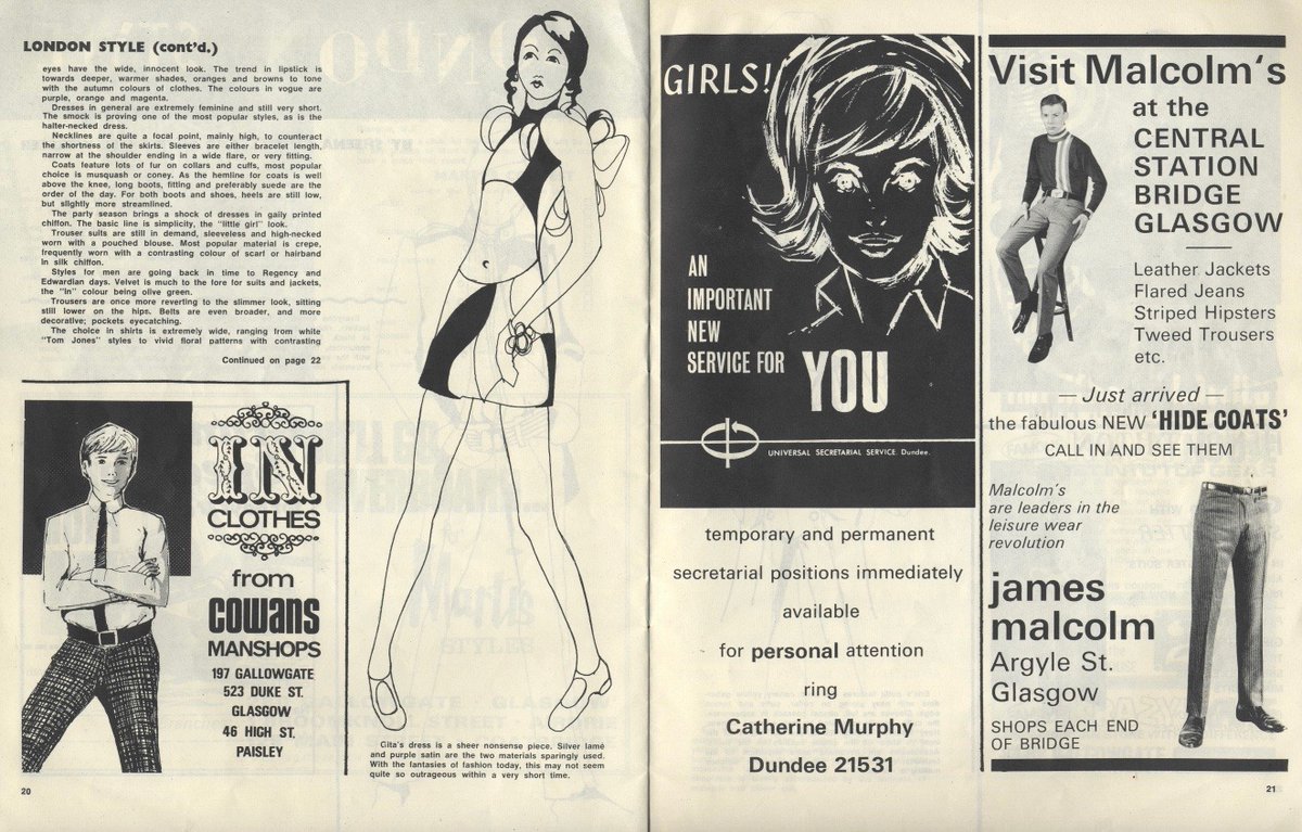 SweetJaneBlog's tweet photo. London Style―as seen in Radio Scotland's 242 Showbeat Magazine, October 1966. Scans courtesy of the excellent DX Archive, who, as of July 2020 have started to update the site following a long break. https://t.co/uHur5xyQYX #1960sFashion #MagazineArchive #PirateRadio #RadioArchive https://t.co/D411xA1mIi