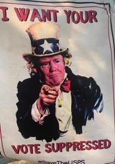 DameMegnificent's tweet image. Awesome rally this morning at my local post office where three machines have been taken offline already. Wrote probably 150 postcards to our senators! LETS DO THIS 
#SaveThePostOffice #USPSisEssential #USPSProtests #SaveTheUSPS #freeandfair
@waltshaub @MoveOn @USPS