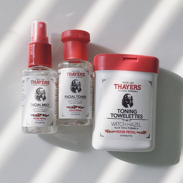 Happy #skincaresaturday! Sending glowing skin vibes to all! ✨⁠
⁠
📸 Image from @allthingsbeautay on Instagram

#thayers #since1847 #repost #happysaturday #glowingskin #skincare #thayersnatural #trialsize #rosepetal #facialmist #facialtoner #toningtowlettes #thayerstoner