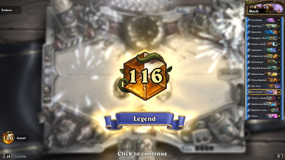 mitco26's tweet photo. Better Late Than Never - Made My 13th Legend Run And 4th In A Row. Got It With Mech Hand Buff Paladin In The Wild Hearthstone Ladder.#Hearthstone #WildHS 
AAEBAZ8FBKCAA4euA5+3A7PEAw2nBZQP6g+EEIUQs7sC97wCn/UCmPsC1v4C1/4C2f4C4f4CAA== https://t.co/16D7PQiSO8