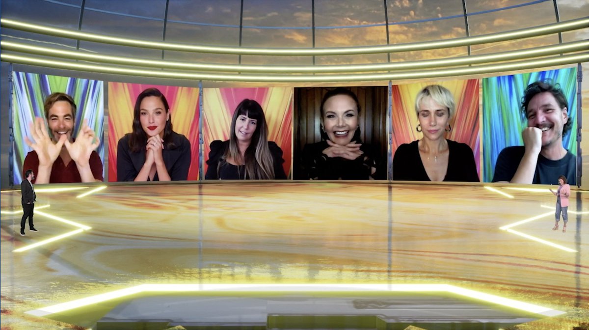 The #WonderWoman1984 cast are here at #DCFandome – and they're joined by Lynda Carter!