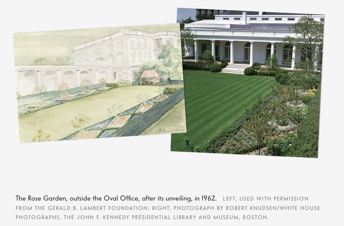 Thread by @sdkstl: Jackie Kennedy told Bunny Mellon that her husband's  happiest times in the White House had been spent in the Rose Garden the  president asked…