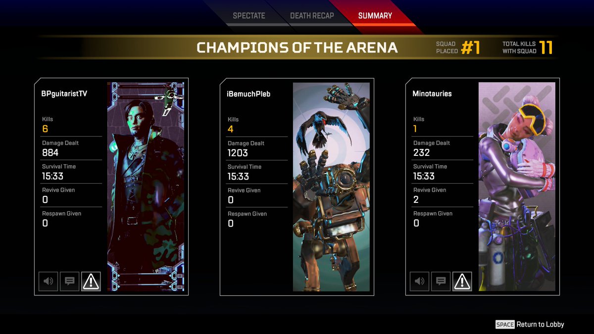 Thanks for tuning in last night to watch us kick some ass!! Even got a win in! \m/

#Apex #ApexChamps