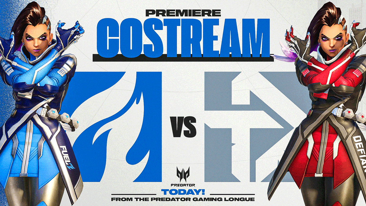 DallasFuel's tweet photo. Today’s the day. 🔥
Send us your tweets NOW with the hashtag #OWLCoStream to get featured on our stream!
We’re premiering our biggest @OverwatchLeague co-stream yet in the @Predator_USA Gaming Lounge. 4PM. CST. 👀 https://t.co/Z0aEaAiAF3