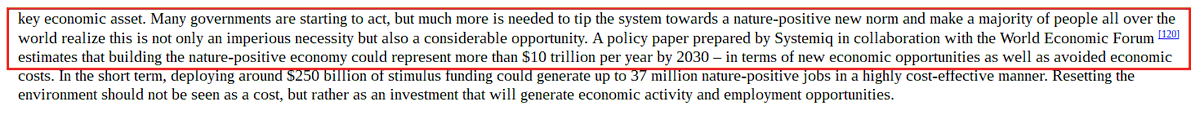  #Systemiq &  #WorldEconomicForum, "Building a Nature-Positive Future – Recommendations for Policy-makers to  #Reset the  #Economy through the Power of  #NaturalCapital", July 2020. #NewDealForNature #FinancializationOfNature http://www3.weforum.org/docs/WEF_NNER_II_The_Future_of_Business_and_Nature_Policy_Companion_2020.pdf