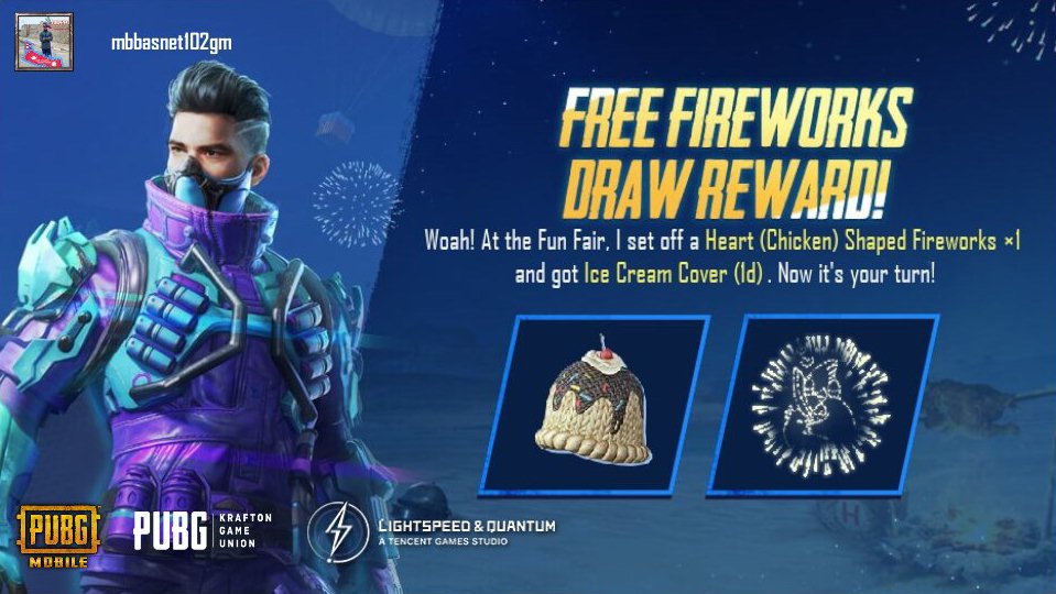 mbbasnet2's tweet photo. Woah! At the Fun Fair, I set off a Heart (Chicken) Shaped Fireworks ×1 and got Ice Cream Cover (1d). Now it's your turn! https://t.co/85aKN6i49S https://t.co/9QBBCu7Oj2