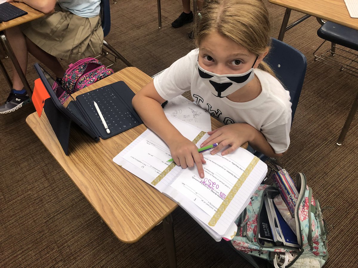 SchulerIsCooler's tweet photo. When a student references her glossary in the back of her math notebook while doing an activity, you want to do a happy dance! #mathnotebook #vocabinmath #teacherwin #iteachmath @twcawarriors https://t.co/5vHwEuMWf0