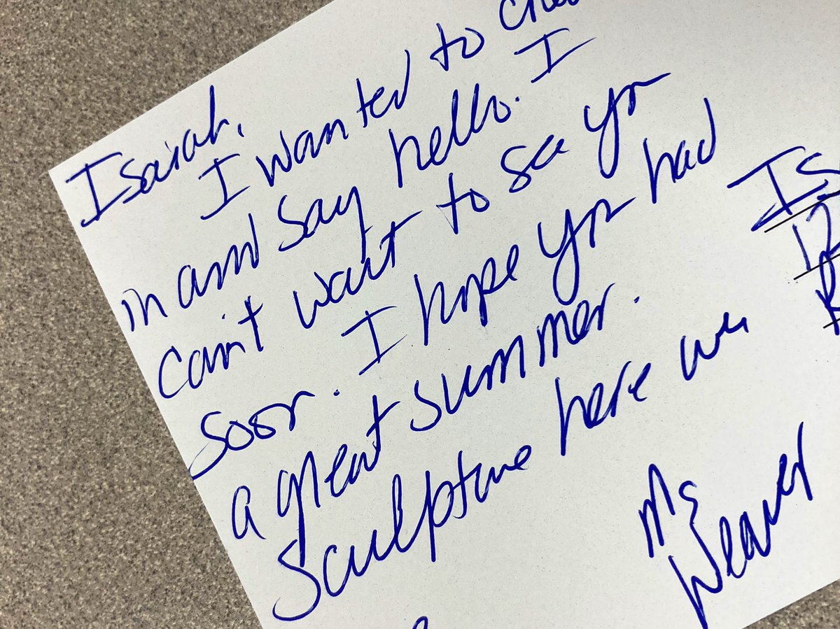 Listening2Lead's tweet image. I’m walking out of the office today when I see a bag of G.O.A.T. postcards sitting by the entrance. Upon closer inspection I see it’s @RMDailyDirt hand written welcome back notes to be mailed to each of her students. #teachwithempathy #thisisRM