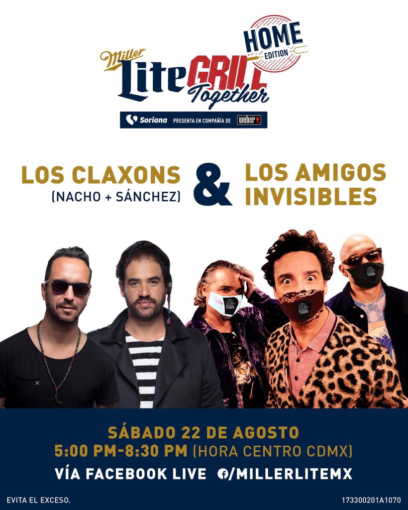 Nachito10's tweet photo. Cheves y asadores listos para hoy junto a @amgsInvisibles, también estarán nuestros hermanos de @lucahoficial. Tocamos 6:00 PM. Ahí nos vemos @millerlitemx 🥩🍺 https://t.co/ZR88kymVcp
