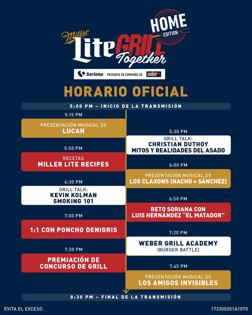 Nachito10's tweet photo. Cheves y asadores listos para hoy junto a @amgsInvisibles, también estarán nuestros hermanos de @lucahoficial. Tocamos 6:00 PM. Ahí nos vemos @millerlitemx 🥩🍺 https://t.co/ZR88kymVcp