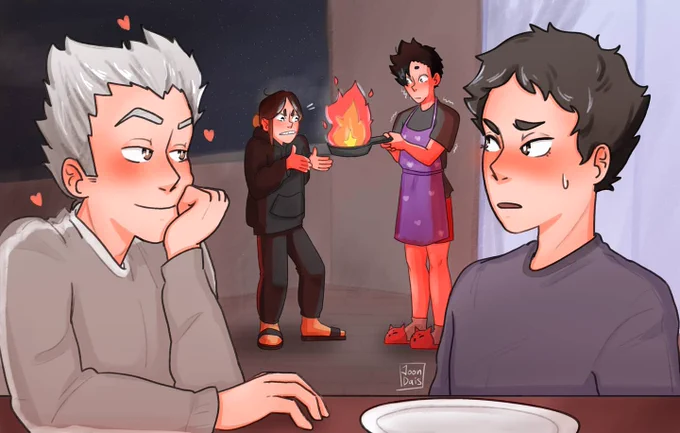 *blackpink's playing with fire plays in the distance*

#bokuaka #kuroken #haikyuu #ハイキュー 