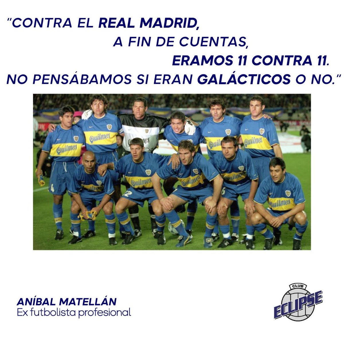 eclipsevillegas's tweet photo. Si se había criado futbolísticamente con la gloriosa '77 del club, ¿a quién le iba a tener miedo?
La 1ra parte de la charla con @anibal_matellan https://t.co/2XU5ShsVdy
#VamosMaquinita #AluenAudiovisuales #RealMadrid #LuisFigo #CopaIntercontinental2000 #BocaJuniors https://t.co/DvWPezj0fQ