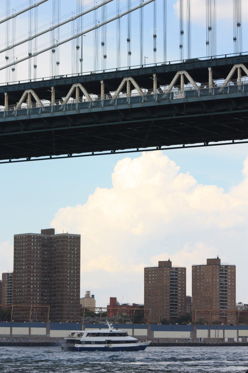 Banner drop off the Manhattan Bridge!