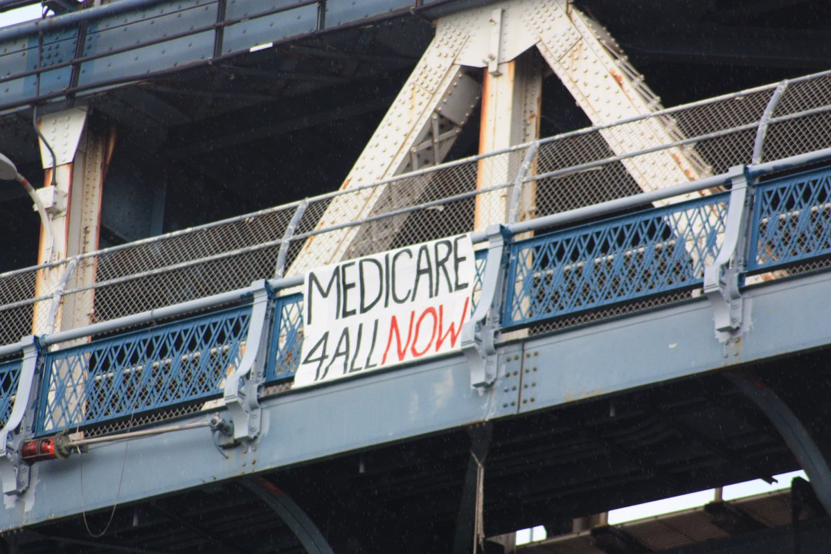 Banner drop off the Manhattan Bridge!