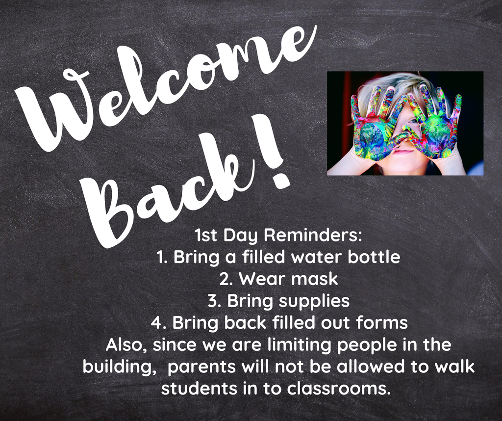 We are so excited to be welcoming our students back to school on Monday morning!