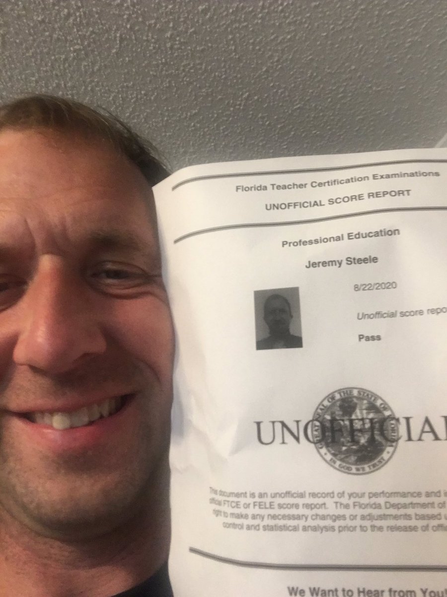 Clintvolfan's tweet photo. @LearningLiaison #whenyoupass #ftce passed today.  Testing complete!! https://t.co/8gILZSUeW1