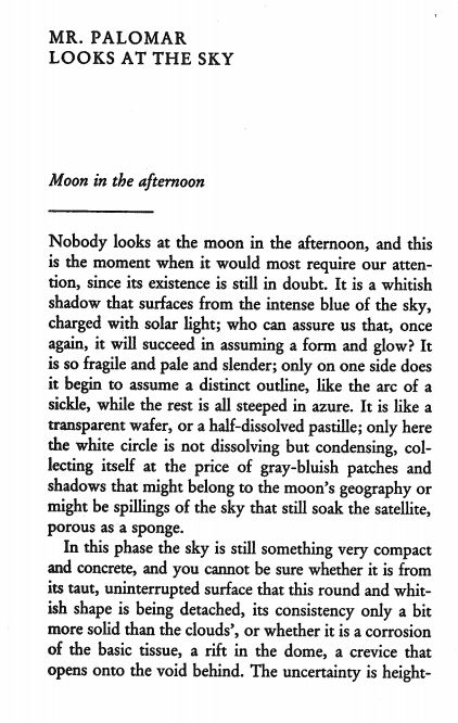 polystemic's tweet photo. @Nsousanis "At this point, assured that the moon no longer needs him, Mr. Palomar goes home." https://t.co/HFkS4dPQRm