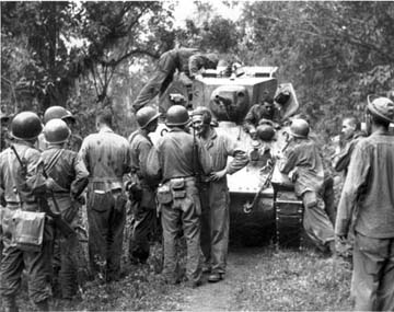 16 of 32:Moving through thick jungle mountains, The Marauders built 2 roadblocks on the enemy line of retreat, and dug in at a two nearby villages. The enemy attacked several times, but were stopped by the Marauders' rifle marksmanship, supported by mortars & machine guns  #WWII