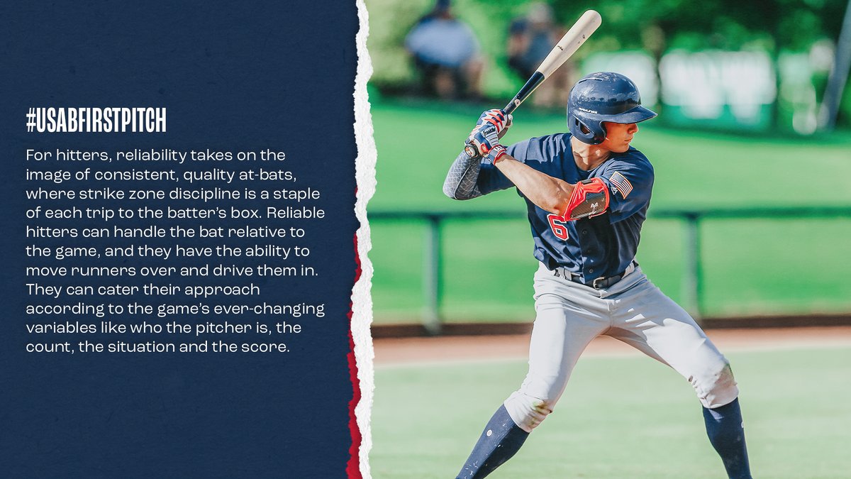 USABaseCoach's tweet photo. Players: The chance to play at a high level often has nothing to do with numbers. It’s when you become reliable- when coaches know they can pencil you into a lineup and you will do what you are supposed to do. 
#USAFirstPitch

📝: https://t.co/cmhGtycjaO https://t.co/ECWRGwawTm