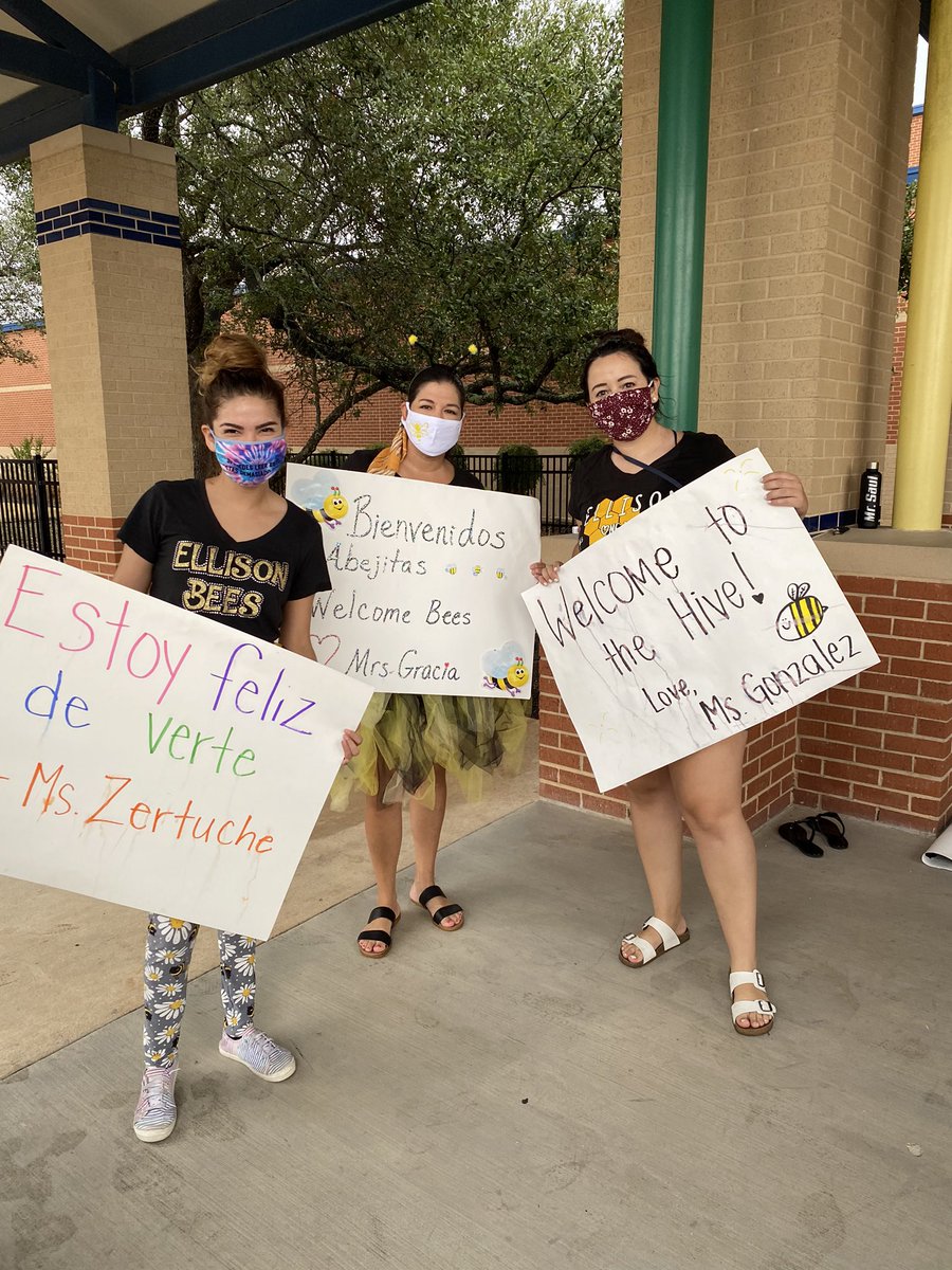 Amanda Gonzalez (@msgonzalezclass) on Twitter photo Pre and post rain pictures, but standing in the rain waving our bees into the new school year was so worth it! It was so much fun seeing their smiling faces! 🐝🌈 <a href="/NISDEllison/">Ellison Elementary</a> Bring on the new school year! Pre and post rain pictures, but standing in the rain waving our bees into the new school year was so worth it! It was so much fun seeing their smiling faces! 🐝🌈 <a href="/NISDEllison/">Ellison Elementary</a> Bring on the new school year!