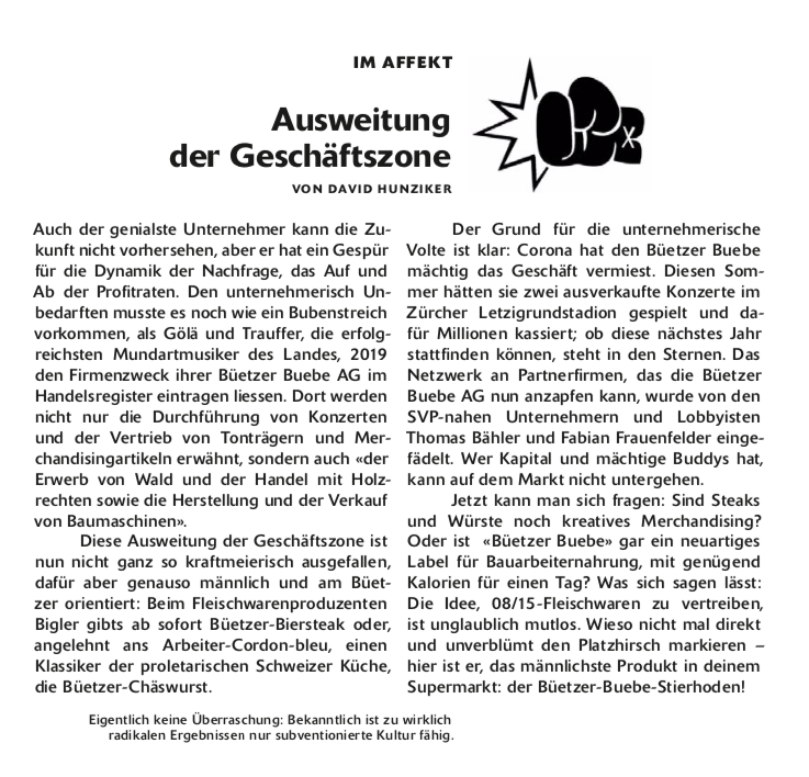 Wochenzeitung's tweet photo. Corona hat #Gölä und #Trauffer mächtig das Geschäft vermiest. Jetzt geht es um die Chäswurst.
Von @dav_huz https://t.co/m3nwXjY6Lq