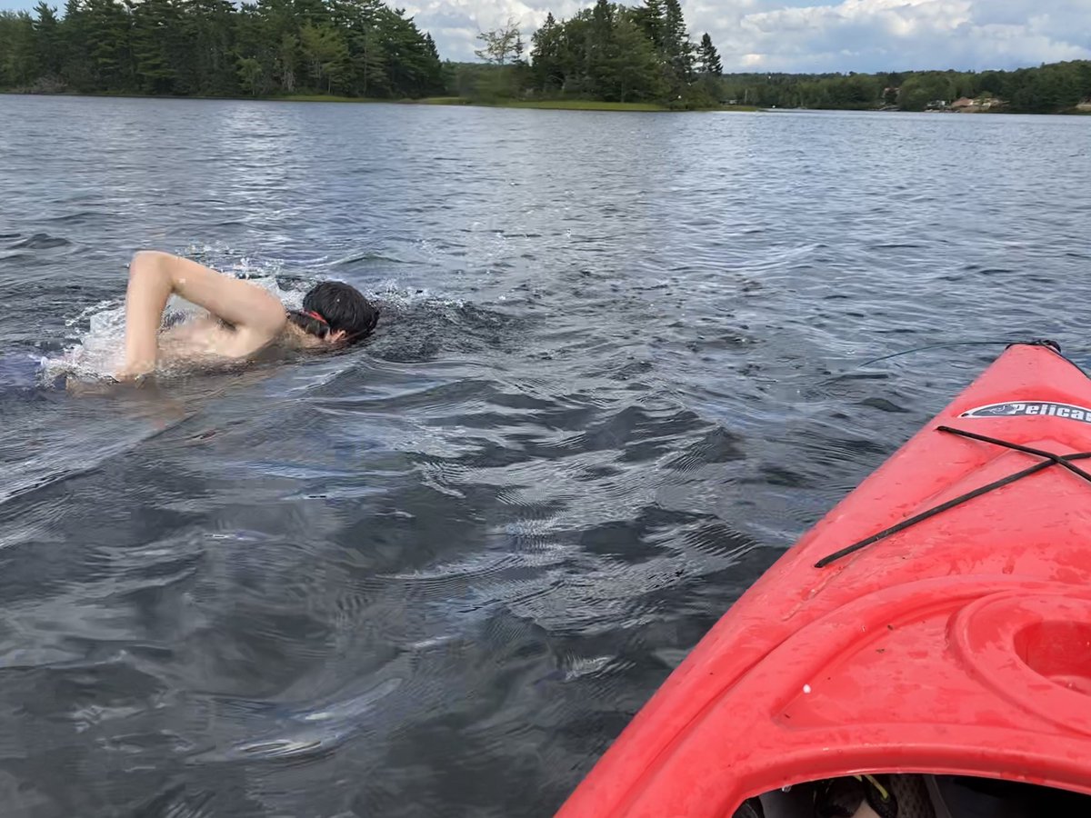 ardithm's tweet image. It’s been a few years since I swam to the island and back