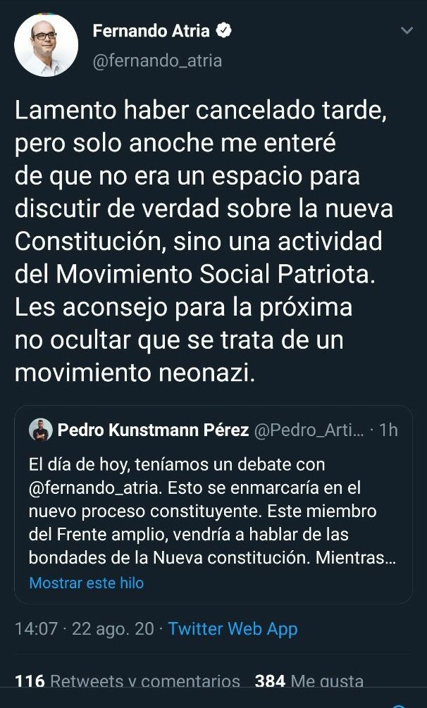 El cobarde de <a href="/fernando_atria/">Fernando Atria</a> MIENTE. La radio Mirador del Gallo no nos pertenece y aquella es nacida para representar los pobladores de la comuna de Stgo desde hace más de 10 años. Entrevistando desde Eduardo Artés, El profesor Salazar, <a href="/tjholt/">Tomás Jocelyn-Holt</a>, etc.