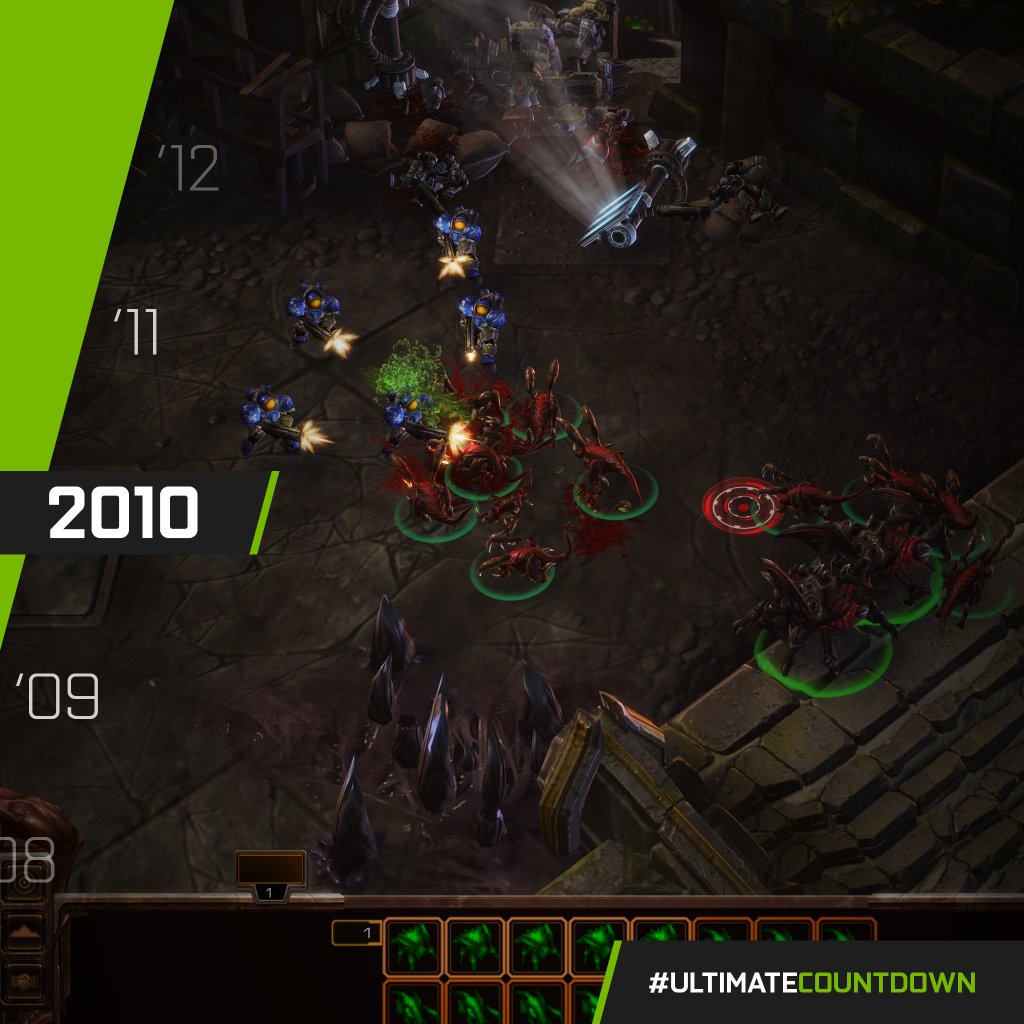 NVIDIAGeForceBR's tweet photo. "Precisamos de mais minerais!" "Você deve construir mais torres!" "Nossa base está sob ataque!" Estamos nos divertindo muito com Starcraft 2, eita joguinho que fica gritando com a gente. #UltimateCountdown https://t.co/KkbJpZgSCz