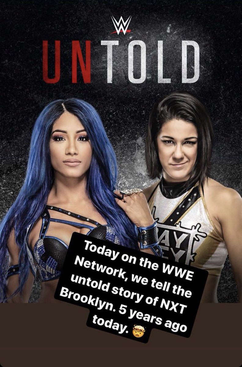 BossnhugMagic's tweet photo. This was so amazing and unbelievable. Thank you @SashaBanksWWE @itsBayleyWWE for telling your story.  This epic match! Their true friendship is undeniable and to do something you love with your best friend is priceless!  #sashabanks #bayley #untold https://t.co/icED46plOL