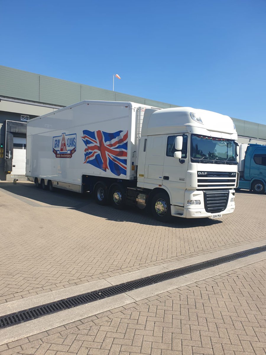 LyonsHaulage's tweet photo. Almost double the volume to a standard trailer and less vehicles on the road. Meaning less co2!
#CO2 #environment #GrayAdams #daf https://t.co/lQgdxThtqc