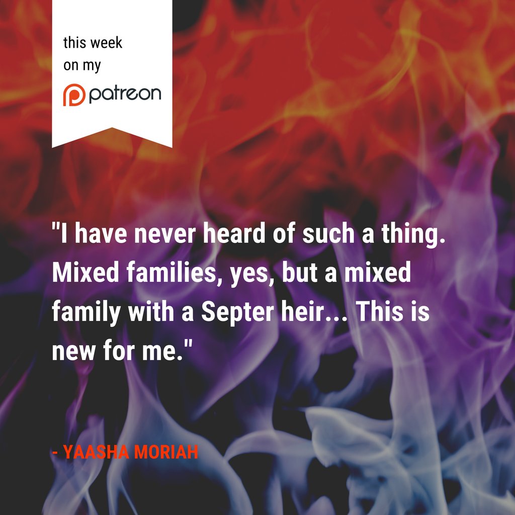 YaashaMoriah's tweet photo. Writing racial tension between my #fantasy races is a tricky but fascinating pursuit!
Name a book that you felt dealt with this tension well.

This excerpt is from a chapter of #GuidedByFire, which I've shared this week with my #Patreon supporters. https://t.co/TnaycLbAQZ https://t.co/KXSF9ZqmbH