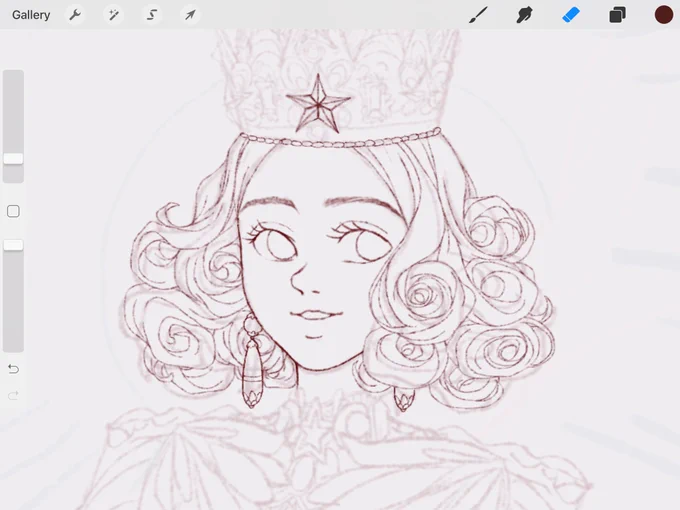 hair like roses #wip #p5 