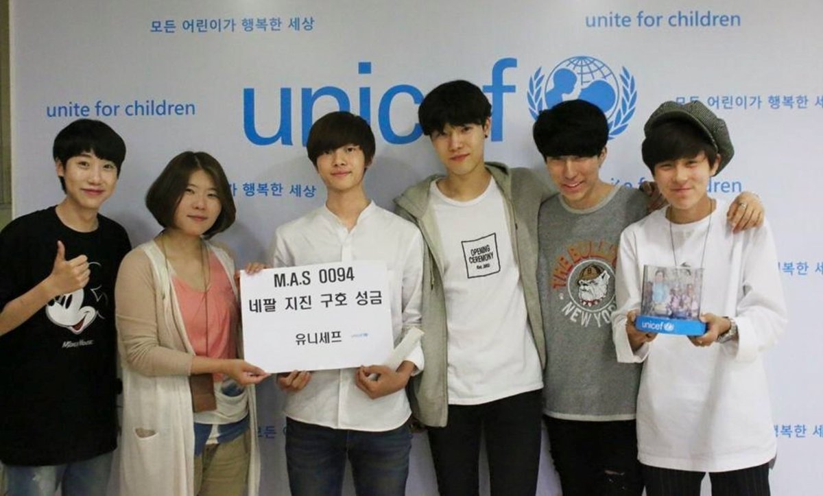  Support for Nepal earthquake victims After the earthquake in 2015, Onewe (then MAS 0094) shared that they'd donated to support the victims, having received a UNICEF certificate for it too. They also encouraged fans to donate, even if it’s a small sum!  https://oneweworldwide.wixsite.com/oneweworldwide/post/untitled