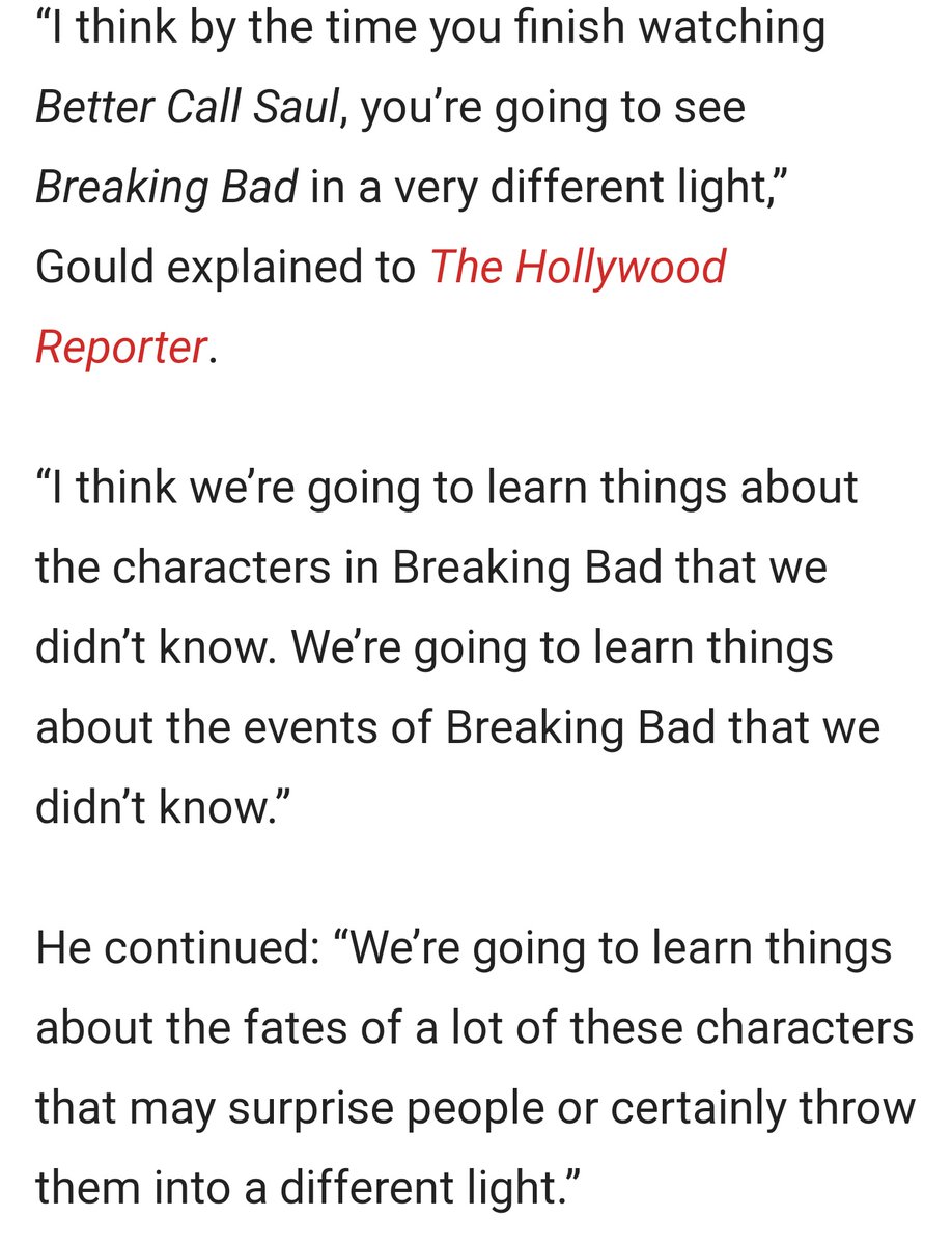 Is Saul going to inject Walt with cancer juice or something to fulfill his meth-cooking destiny. What exactly needs to be explained here. "Breaking Bad" was good because it was a fairly simple story told well.
