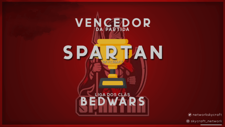 NetworkSkycraft's tweet photo. ⚔️ | Parabéns ao clã Spartan! Ganharam o 8° confronto da décima sexta rodada! #LigaBedWarsSC #GoWARS https://t.co/lDFINwf2qp