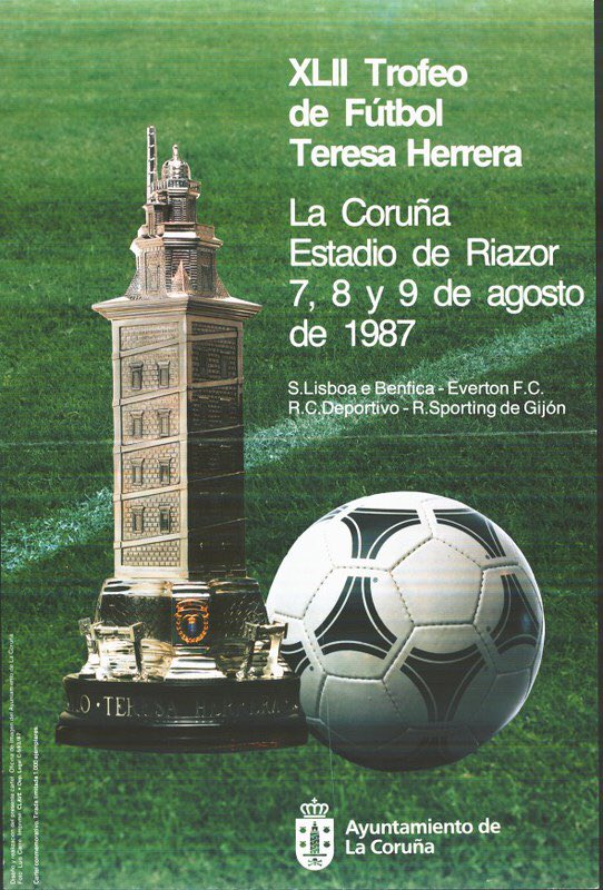 #63 Benfica 0-0 EFC (Benfica won 5-3 on pens)- Aug 8, 1987. Following the Charity Shield win at Wembley EFC travelled to Spain to play in a 4 team Trofeo De Futbol Teresa Herrera tournament featuring Benfica, Sporting Gijon & Deportivo. EFC drew 0-0 v Benfica, losing 3-5 on pens.