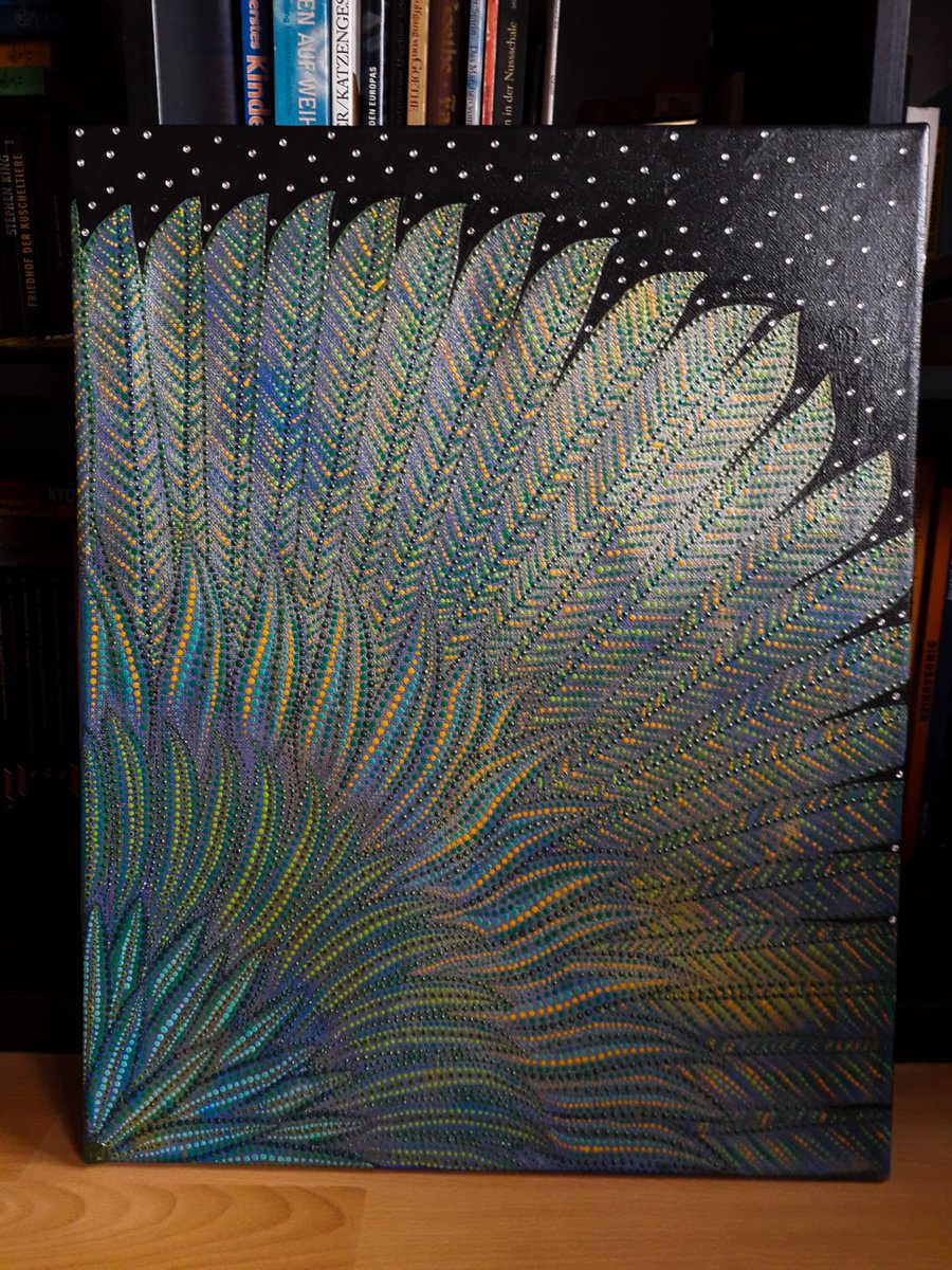 unicqdot's tweet photo. Finished this one today. 40x50 cm acrylic on canvas, 2 layers background. https://t.co/VODLasjGj3