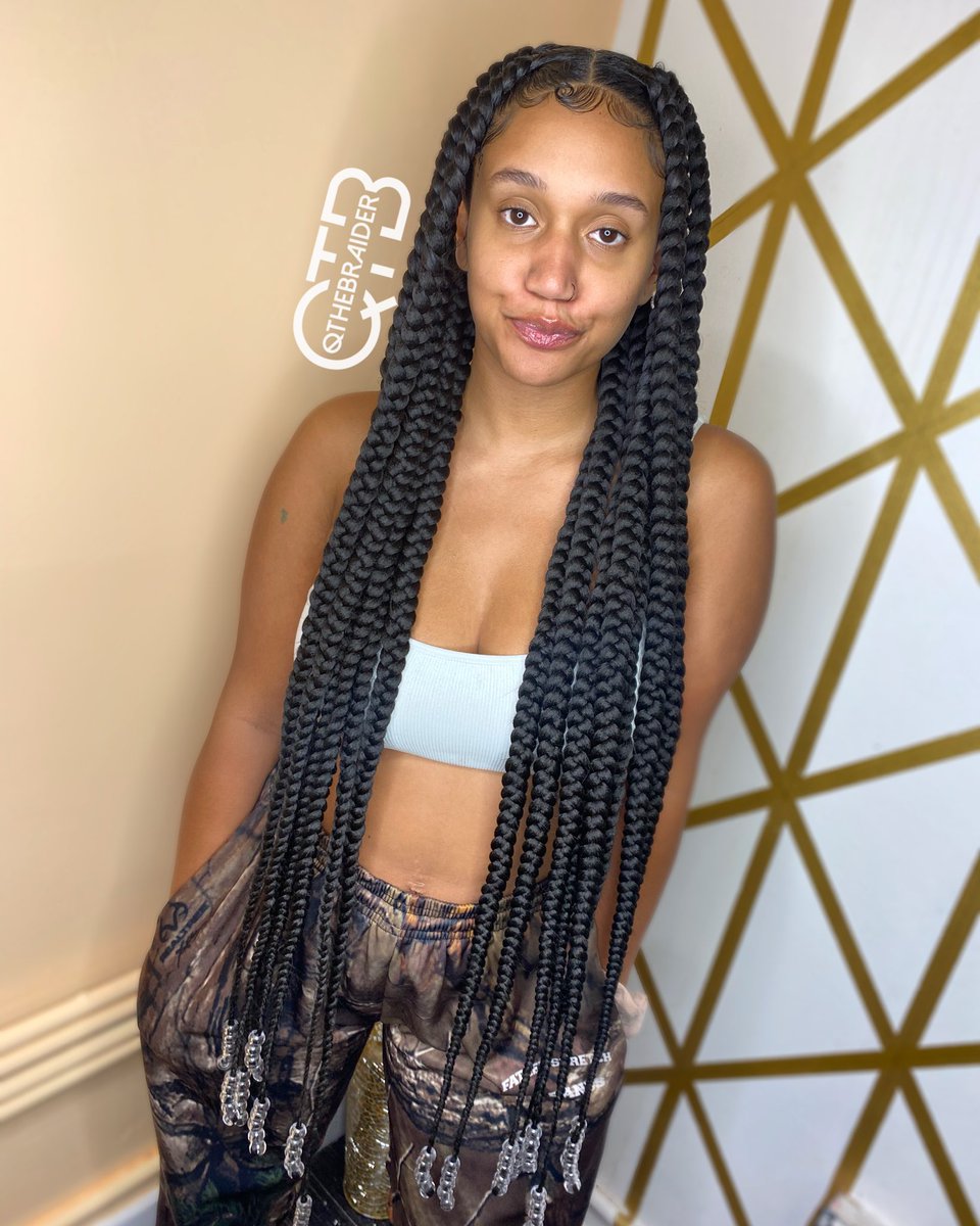 Qthebraider On Twitter It S The Neatness For Me What S It For You Large Knotless Box Braids Beads Thigh Length Atlbraider Atlbraids Atlantabraids Atlantabraider Braidsatlanta Voiceofhair atlbraider atlbraids atlantabraids