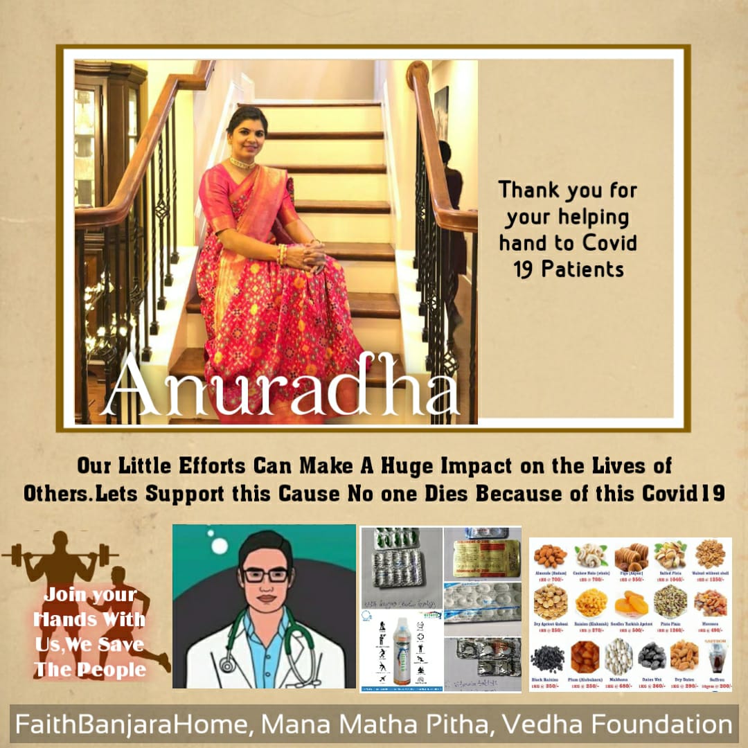 JuluriCharith's tweet image. Thank you For your Helping hands to Covid19 Patients.#Anuradha Garu
We are Providing Emergency #COVID19 Kit to Poor.
#AcceptChallenge  
Yours 
#FaithBanjaraHome
#ManaMathaPitha
#VedhaFoundation 
@DrYarramshetti @vinay_vangala @ActivistTeja @SrinivasBellam #annalu
#Day2