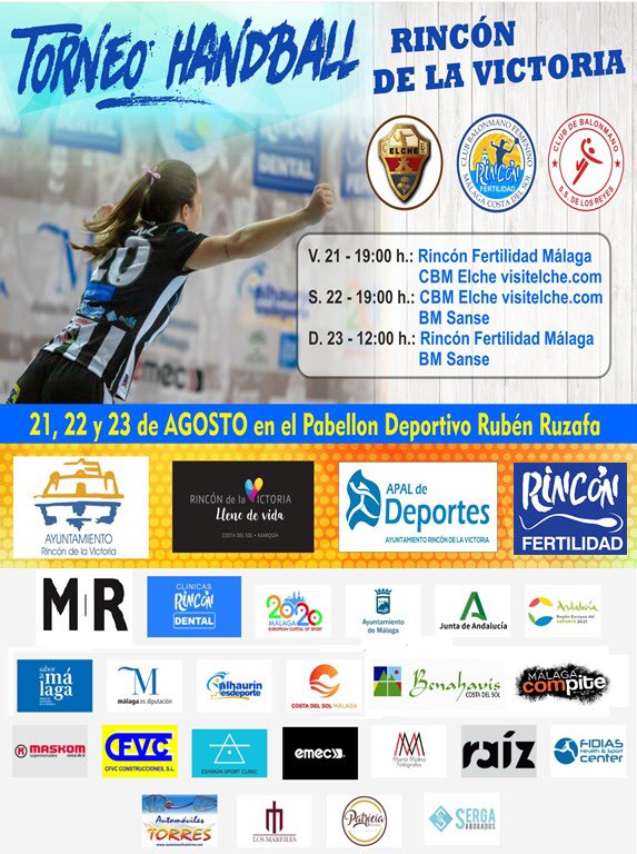 CTArbitralMLG's tweet photo. @ArbitrosMalaga presentes en el torneo femenino de @aytorincon donde participan @BMMalagaCosta
@cbm_elche y @balonmanosanse

Ayer @alberto_3 y #ErnestoRuiz, hoy turno para @jotorrente21 y @DeividM94, y mañana @DeividM94 con @armando_perez93 

#arbMLG #estoesunnoparar https://t.co/cTSabUAzEi