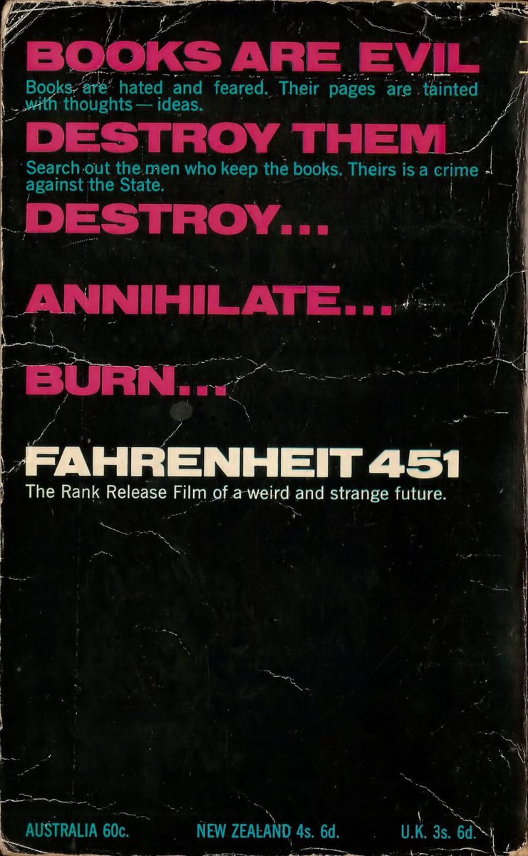 The concept of Farenheit 451 developed gradually: in 1947 Bradbury wrote Bright Phoenix, a story of a community censor who burns questionable books in the local library, until the librarian points out he can't burn the ideas that created them.