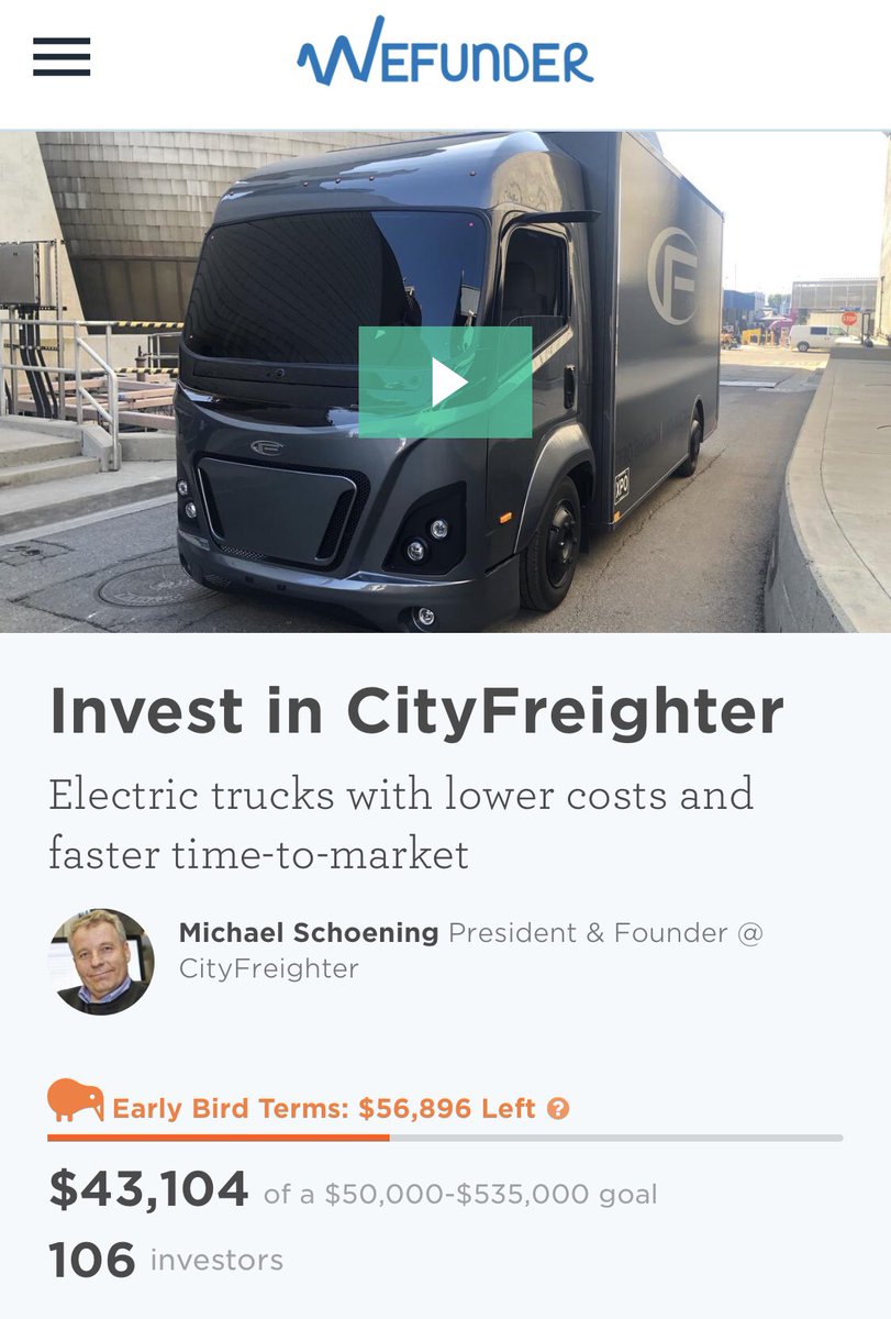 We are very close to reaching our minimum goal of $50.000. Thank you so much and keep on sharing our campaign or even our company with the world! ⠀⠀⠀⠀⠀⠀⠀⠀⠀

#cityfreighter #electric #automotive #crowdfunding #electricvehicle #futuretechnology #logistics #delivery
