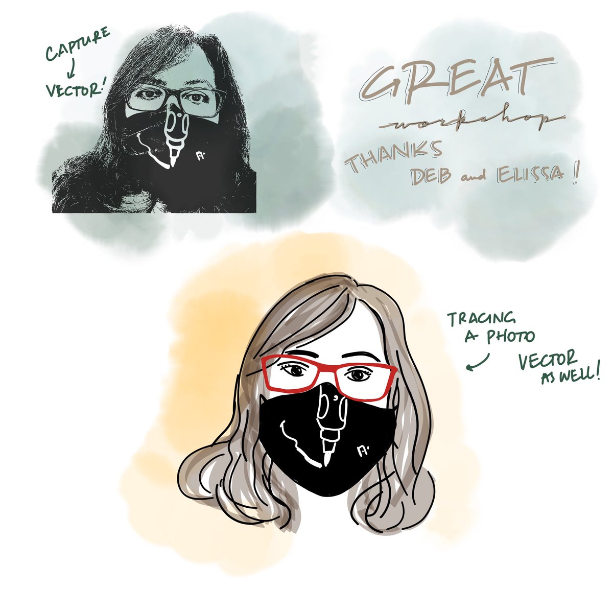 Adobe Fresco - great session with Debora Aoki and Elisse Welch! #IFVP2020 #adobedrawing