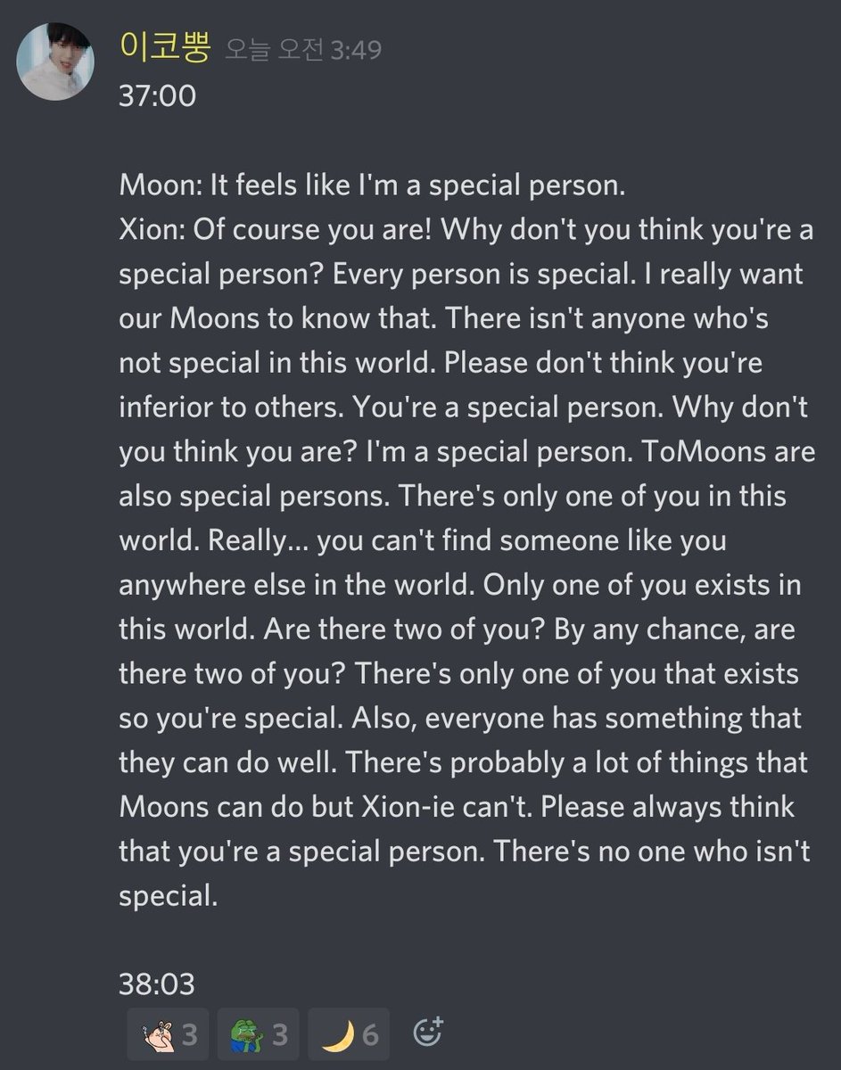 1. "You're a special person"