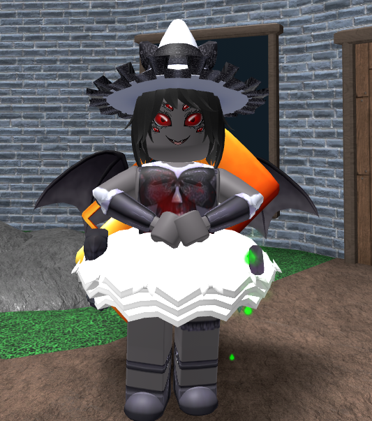Boovelv Blizzei4ugc On Twitter Lace Trim Dress Black White This Dress Goes Really Well With Evilartist S New Witch Hat With Lace Trim In White If Any Recolors Are Put For Sale In - witch hat with lace trim in black roblox outfit