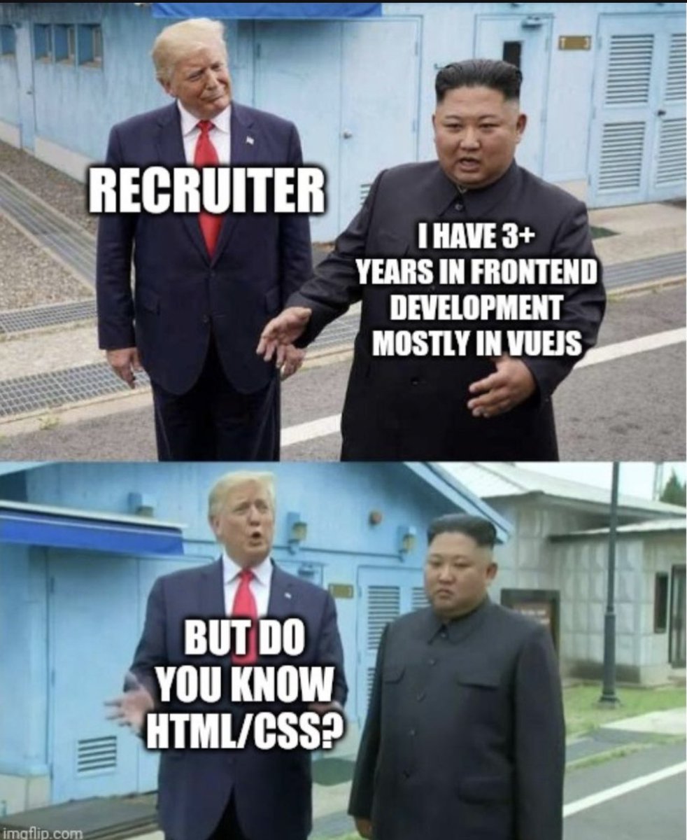 memes_developer's tweet image. Searching a job as a frontend developer be like 😂 #100DaysOfCode